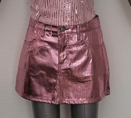Shiny Mini Skirt